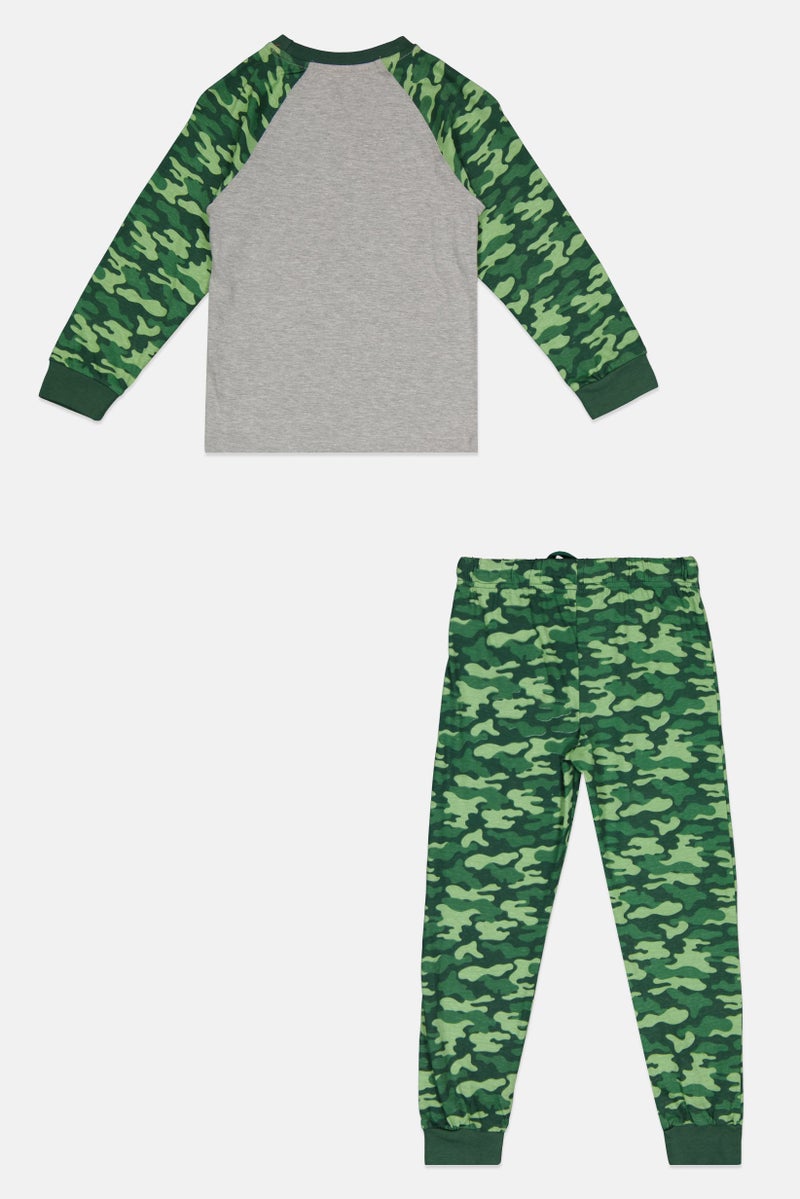 Hamleys Toddlers Boy 2 Pieces Camouflage T-Shirt And Bottom Pyjama Set, Multicolor - Image 3